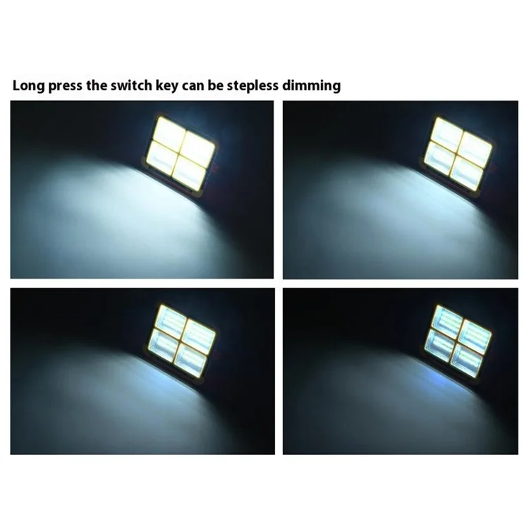 Small 4 Grid 4500W Solar LED Light Outdoor Camping Rechargeable Floodlight Super Bright Emergency Lamp