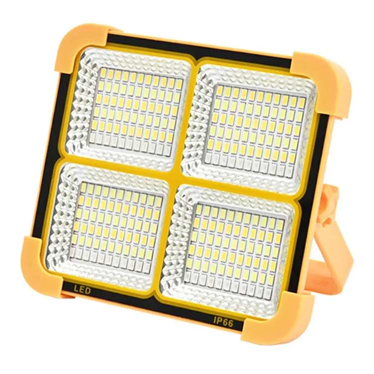 Small 4 Grid 4700W Solar LED Light Outdoor Camping Rechargeable Floodlight Super Bright Emergency Lamp