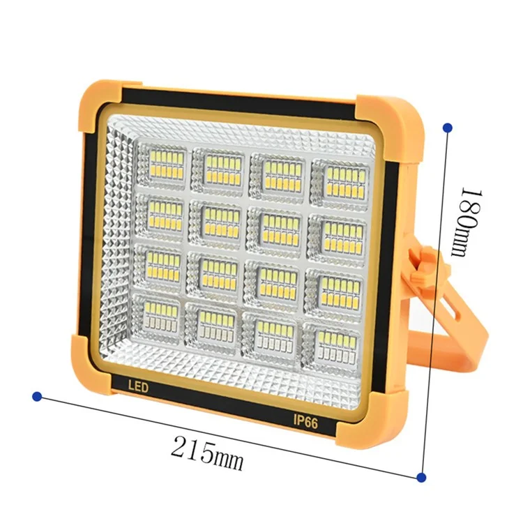 Large 16 Grid 4800W Solar LED Light Outdoor Camping Rechargeable Floodlight Super Bright Emergency Lamp