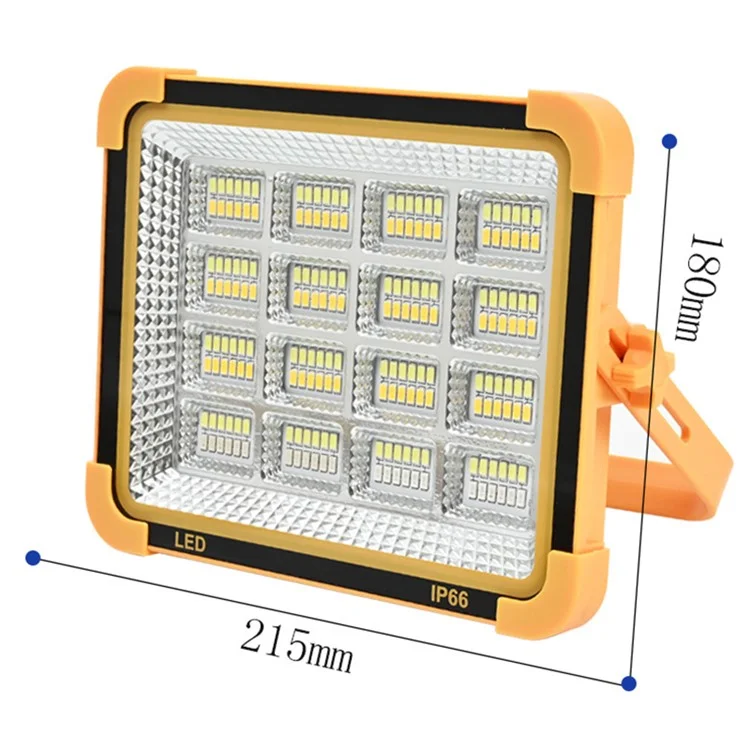 Luz Solar LED de Gran Tamaño con 16 Rejillas de 6000W para Exteriores, Lámpara de Camping Recargable, Proyector Súper Brillante para Emergencias