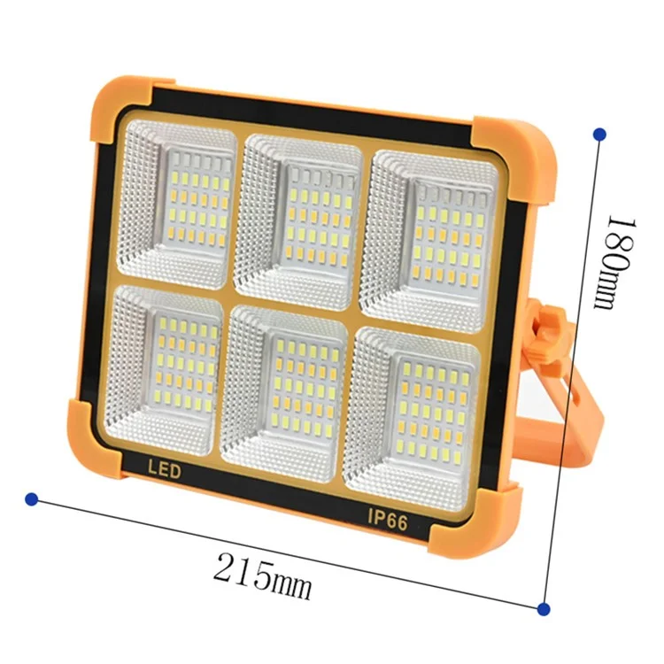 Grande Luce Solare LED 6 Griglie 7000W per Esterno Lampada da Campeggio Ricaricabile Faro Super Luminoso per Emergenze