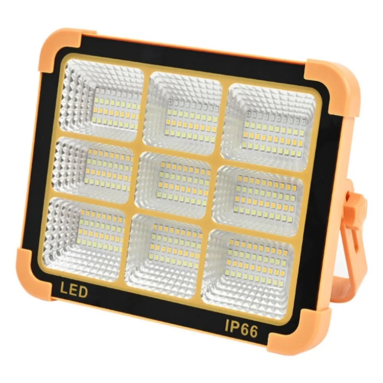 Große 9-Raster 7000W Solar-LED-Leuchte für den Außenbereich, Camping, wiederaufladbare Flutlichtlampe, extrem hell, Notfalllampe