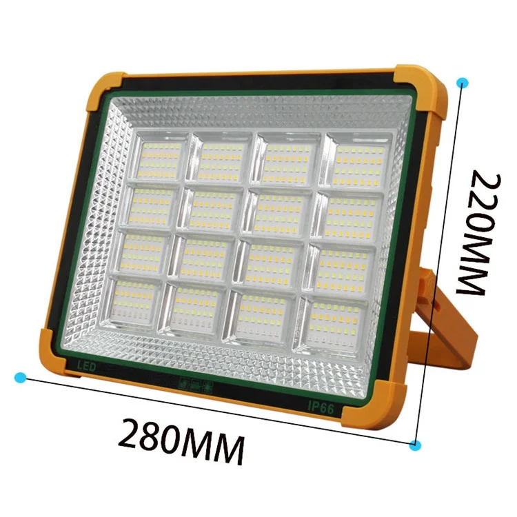 Lampada di emergenza super luminosa ricaricabile da campeggio all'aperto con luce LED solare da 16 griglie extra large da 9000W