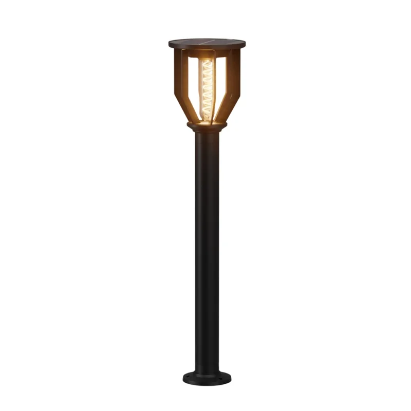 Modern Solar Powered Outdoor Garden Fence Post Lantern Courtyard Patio Lamp, Style 1
