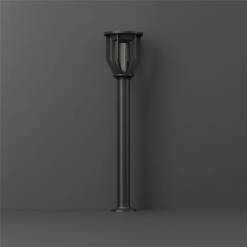 Modern Solar Powered Outdoor Garden Fence Post Lantern Courtyard Patio Lamp, Style 1