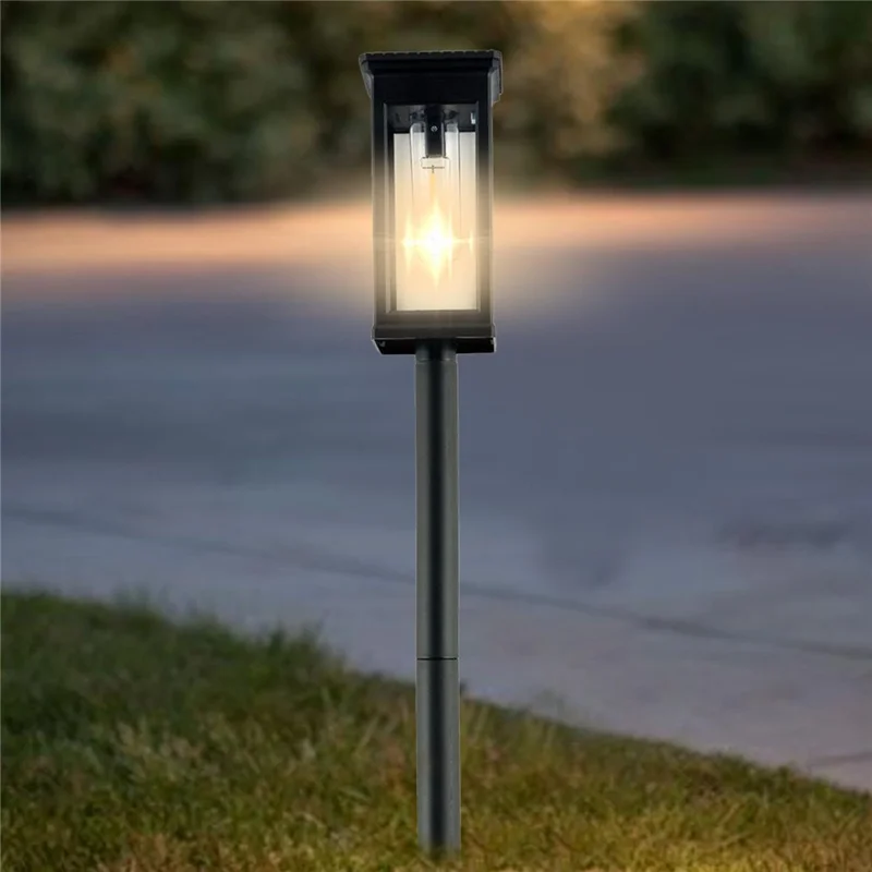 F245 4Pcs Outdoor Solar Powered Tungsten Filament Ground Light for Garden Waterproof Landscape Lamp