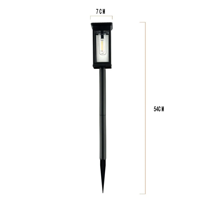 F245 8Pcs Outdoor Solar Powered Tungsten Filament Ground Light for Garden Waterproof Landscape Lamp