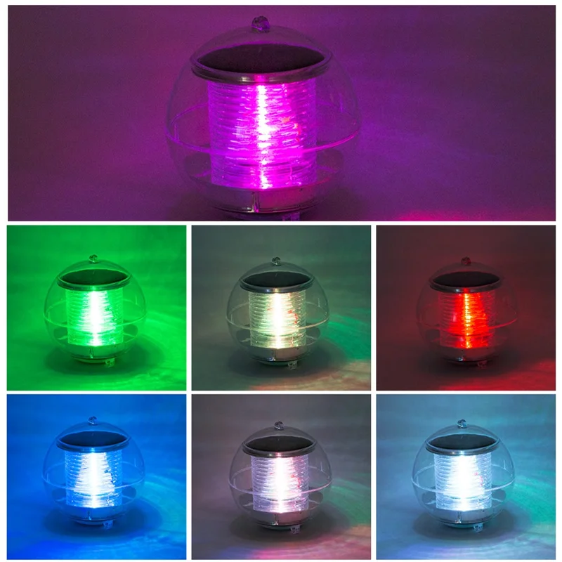 2Pcs Solar Powered Floating Lights Auto Color Changing Ball Lamps for Garden Pond Pool