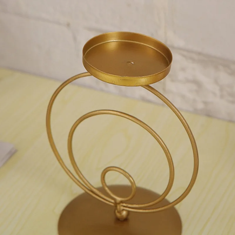 Metal Art Tealight Candle Holder Decorative Centerpiece Aromatherapy Candlestick Iron Stand