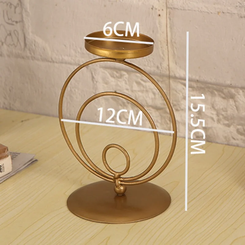 Metal Art Tealight Candle Holder Decorative Centerpiece Aromatherapy Candlestick Iron Stand