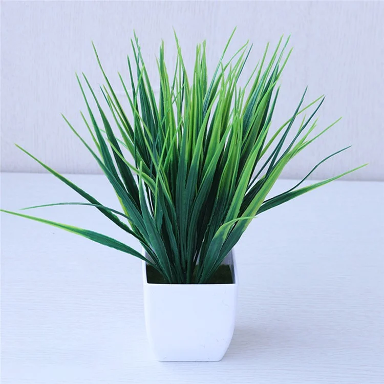 Artificial Potted Plant Green Seedling Ornament Living Room Home Decor Plastic Fake Bonsai