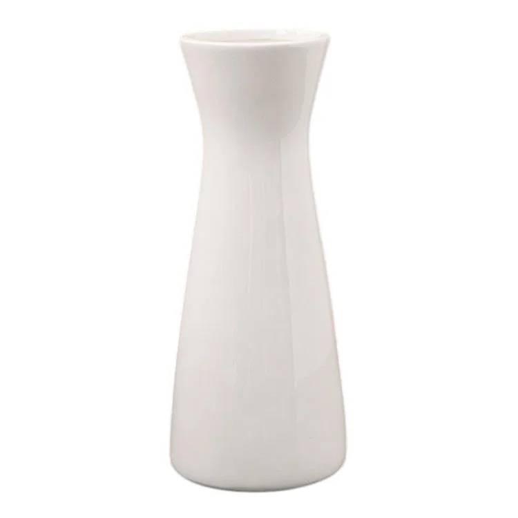 Jarrón de Cerámica Blanco Europeo Simple para Sala de Estar y Comedor - Decoración para Flores Secas o Hidropónicas, Estilo A