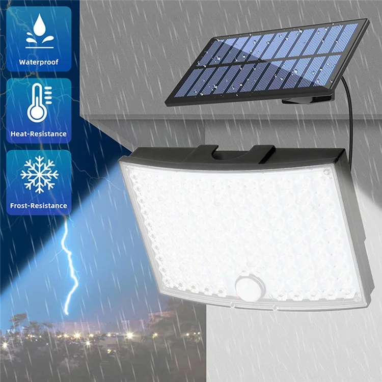 TG-TY01036 Solar Outdoor Wall Light 124 LED Motion Sensor Waterproof Security Lamp with Remote Control