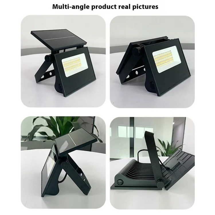 Luz Solar Dobrável para Exteriores com Sensor de Movimento para Jardim, Pátio e Parede, Controle Remoto, Tamanho Compacto