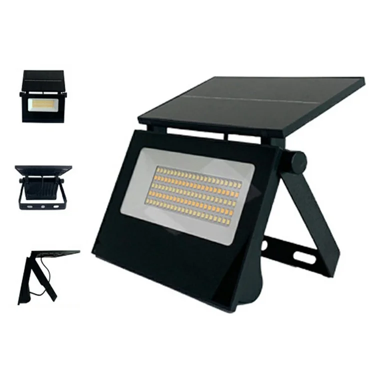 Luz Solar Dobrável para Exteriores com Sensor de Movimento para Jardim e Parede de Pátio, Controle Remoto, Tamanho Médio