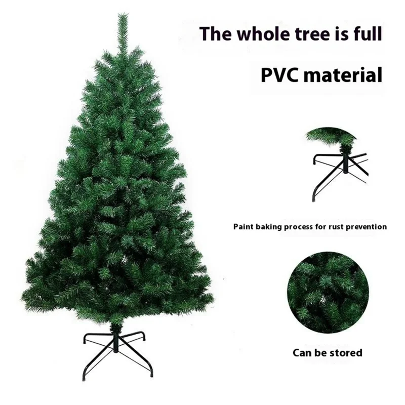 Arbre de Noël de 1,2 m 240 branches en PVC épaisses Arbre de Noël artificiel pour la maison, les fêtes et la décoration d'hôtel