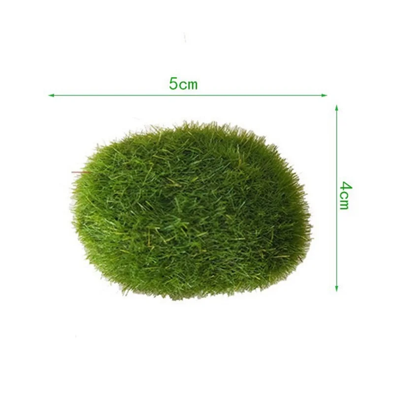 20PCS Artificial Moss Rocks 4 x 5cm Realistic Faux Stone Shooting Prop Decor Garden Glass Container Crafts
