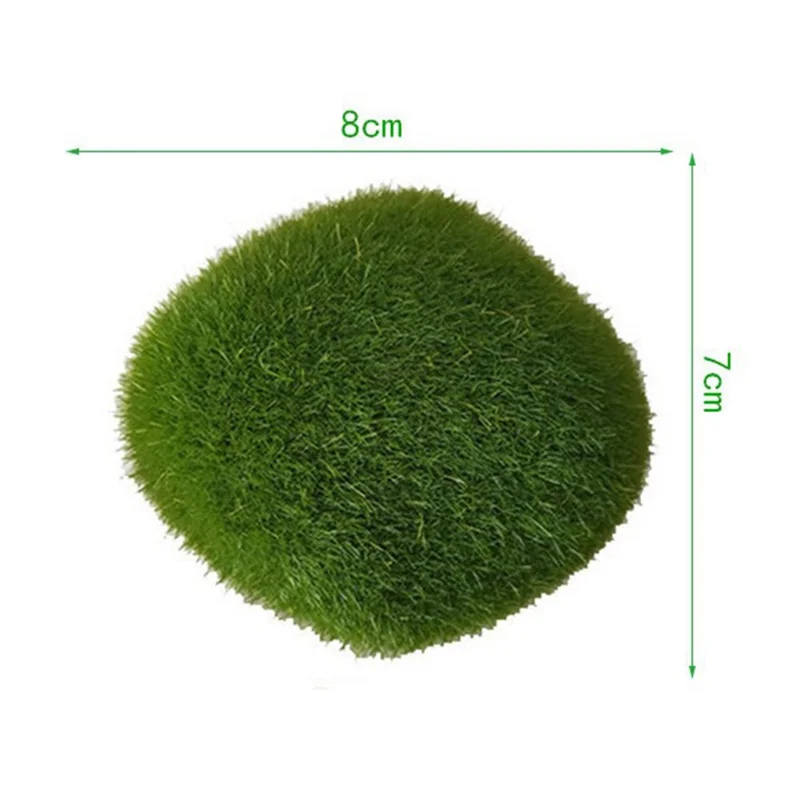 10 Unidades de Rocas de Musgo Artificiales de 7 x 8 cm, Piedras Cubiertas de Musgo Verde para Decoración de Hogar, Jardín, Paisaje y Manualidades