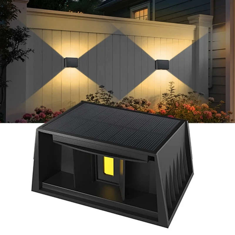 TS-G0806 1Pc Outdoor Solar Wall Washer Light Adjustable Beam Waterproof LED Decorative Ambiance Lamp