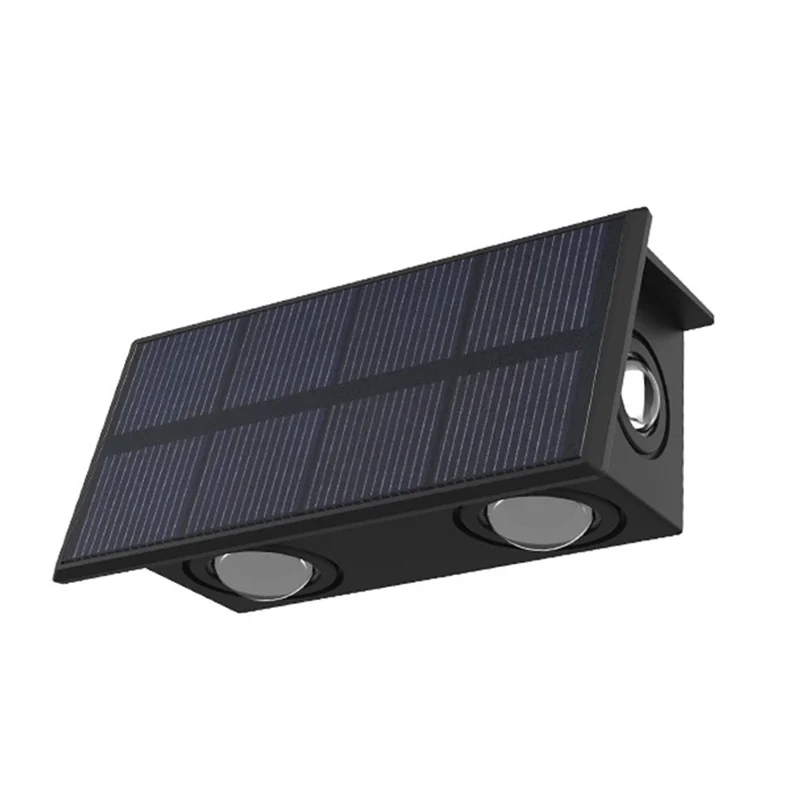 TS-G0308 1Pc 4LED Wall Washer Light Outdoor Solar Waterproof 3-Sided Ambient Lamp, Warm Light