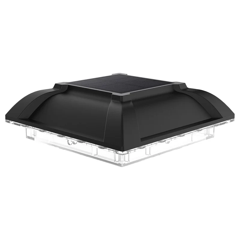 TS-G0706 Solarbetriebene Pfostenkappen-Leuchte Wasserdichte Zaunlampe Solar-Außenbeleuchtung für Garten, Warmweiß