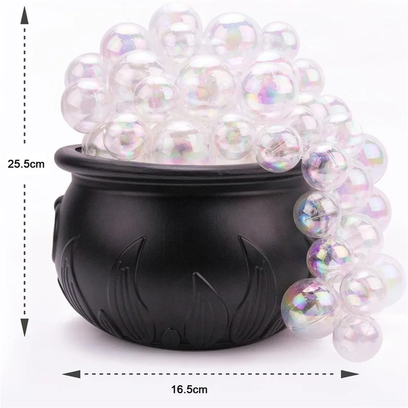 Caldero de Bruja Tamaño L con 8 Modos de Iluminación, Olla Burbujeante Realista para Decoración de Halloween con Mando a Distancia