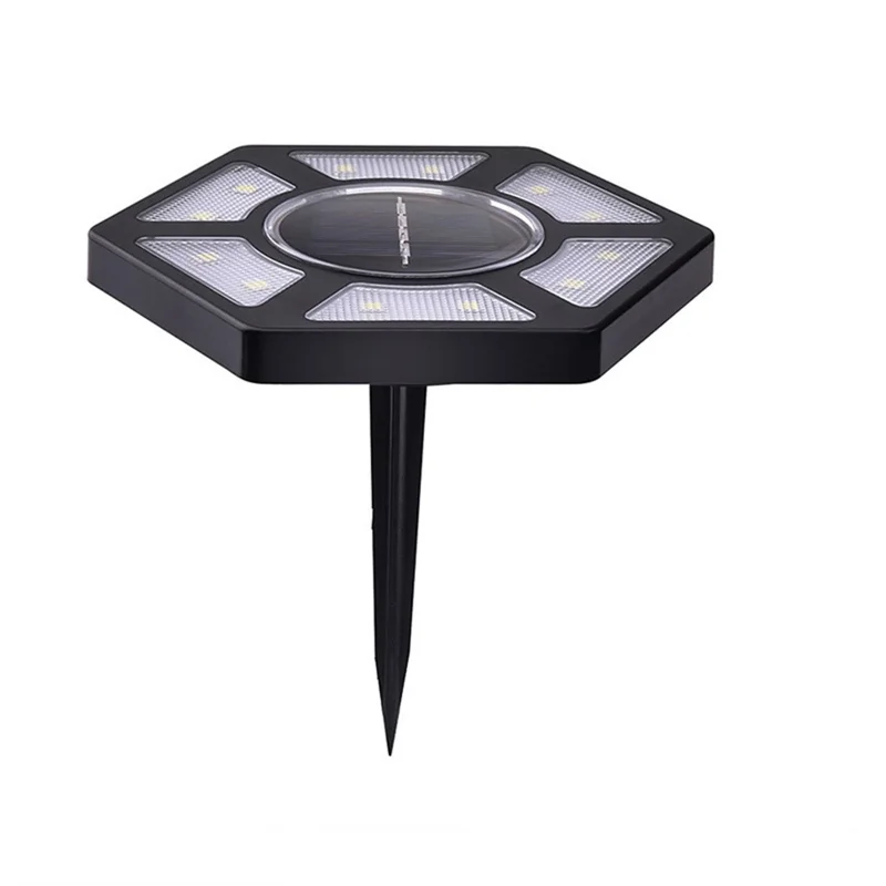 12 LEDs Outdoor Waterproof Solar Powered Ground Light for Garden Pathway Lawn Landscape Lamp - White Light