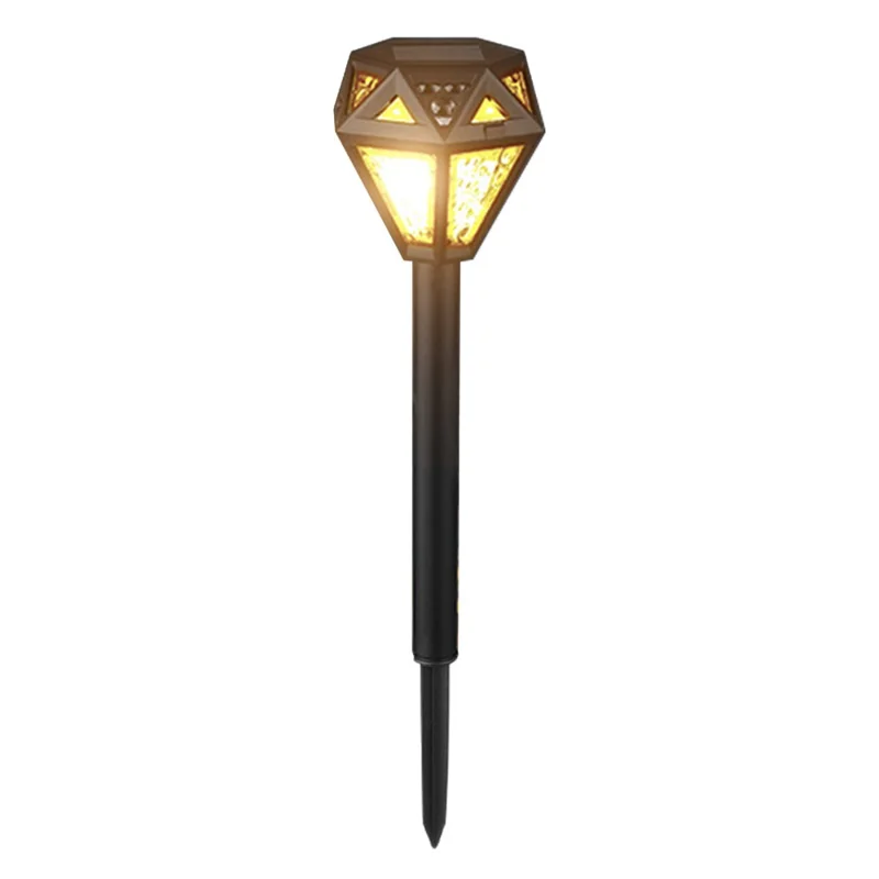Diamond Light Effect Solar Powered Outdoor Garden Stake Light Waterproof Landscape Lamp for Lawn Yard Decor - 3000K Warm Light
