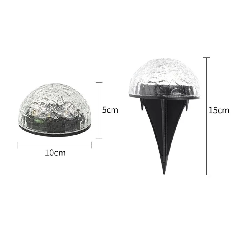 Glass Globe Solar Powered Outdoor Garden Stake Light Waterproof Decorative Lawn Ground Lamp