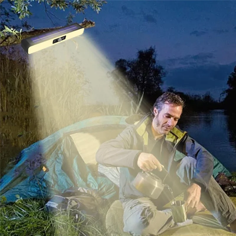 TX200GYJ 36-LED Solarleuchte für den Außenbereich, wasserdicht, mit Bewegungssensor, zum Aufclipsen an Zaun, für Garten und Hof - Warmweißes Licht