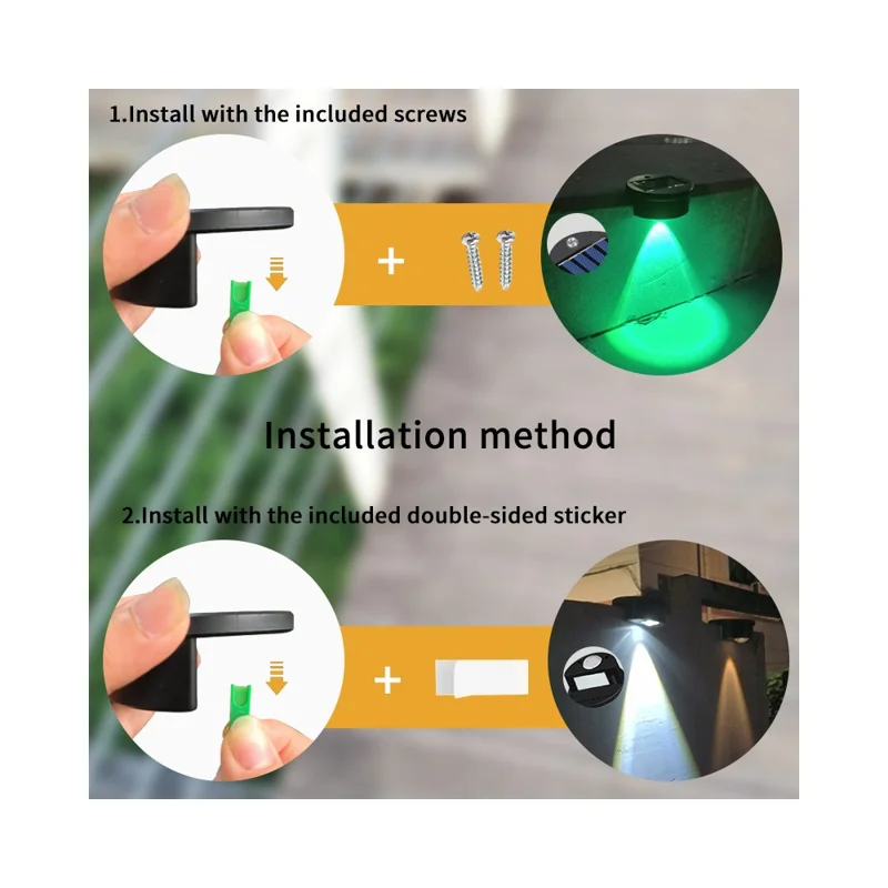 4Pcs Solar Step Lights Outdoor Garden Stair Lamps Waterproof Decorative Lighting for Pathway Patio Deck - White Light