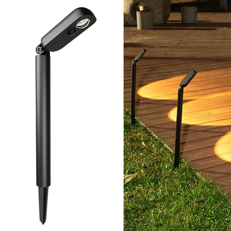 Solar Powered Lawn Light 120 Degree Adjustable Outdoor Garden Stake Spotlight Landscape Decorative Lamp