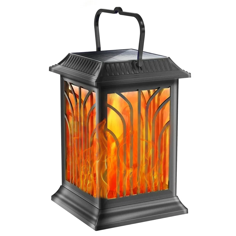 YY-91006C Solar Powered Light Flame Effect Lantern Garden Lawn Lights Decorative Landscape Lamp Outdoor Waterproof