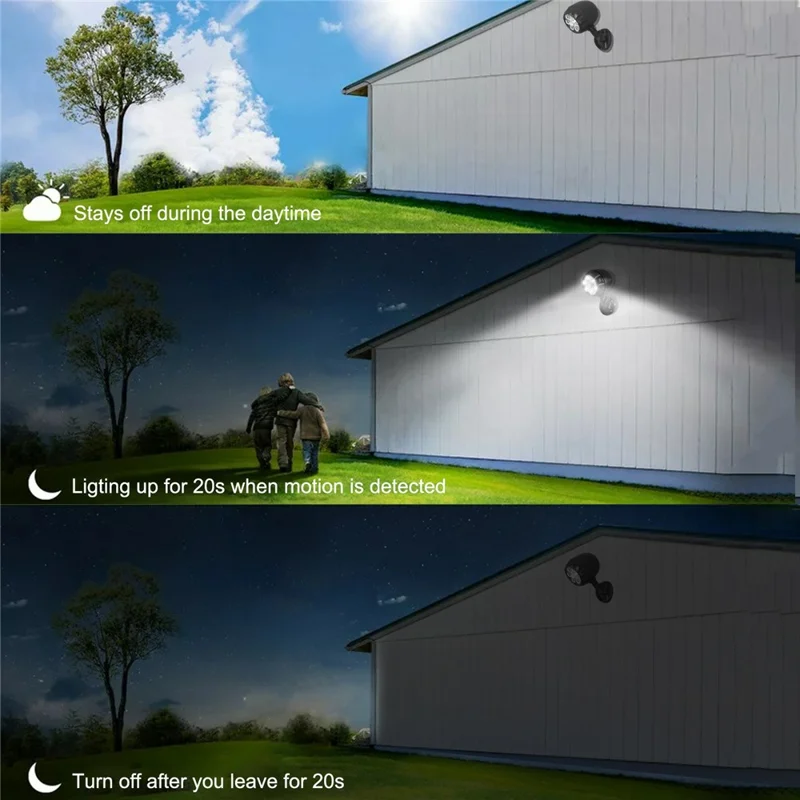 YY-4018-6 Motion Sensor Wall Light LED Outdoor Spotlight Garden Lighting Floodlight for Patio / Pathway