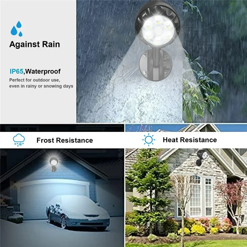 YY-4018-6 Motion Sensor Wall Light LED Outdoor Spotlight Garden Lighting Floodlight for Patio / Pathway