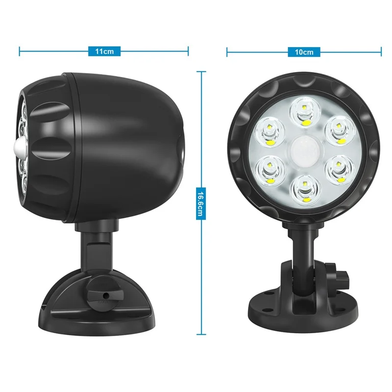 YY-4018-6 Motion Sensor Wall Light LED Outdoor Spotlight Garden Lighting Floodlight for Patio / Pathway