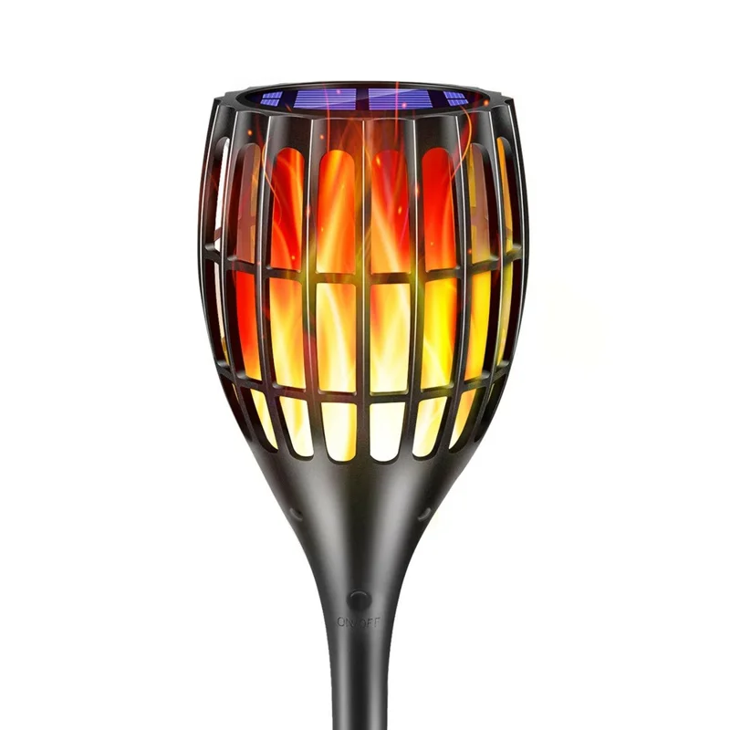 YY-9605-1B IP65 Waterproof Solar Powered 96-LED Torch Light for Outdoor Garden Lawn Lamp with Flickering Flame Effect