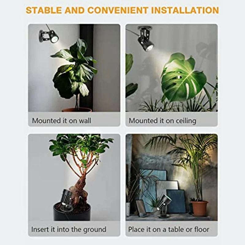 USB Powered 3W Ground Light Adjustable Color Temperatures Dimmable LED Spotlight with Timer for Outdoor Garden - EU Plug