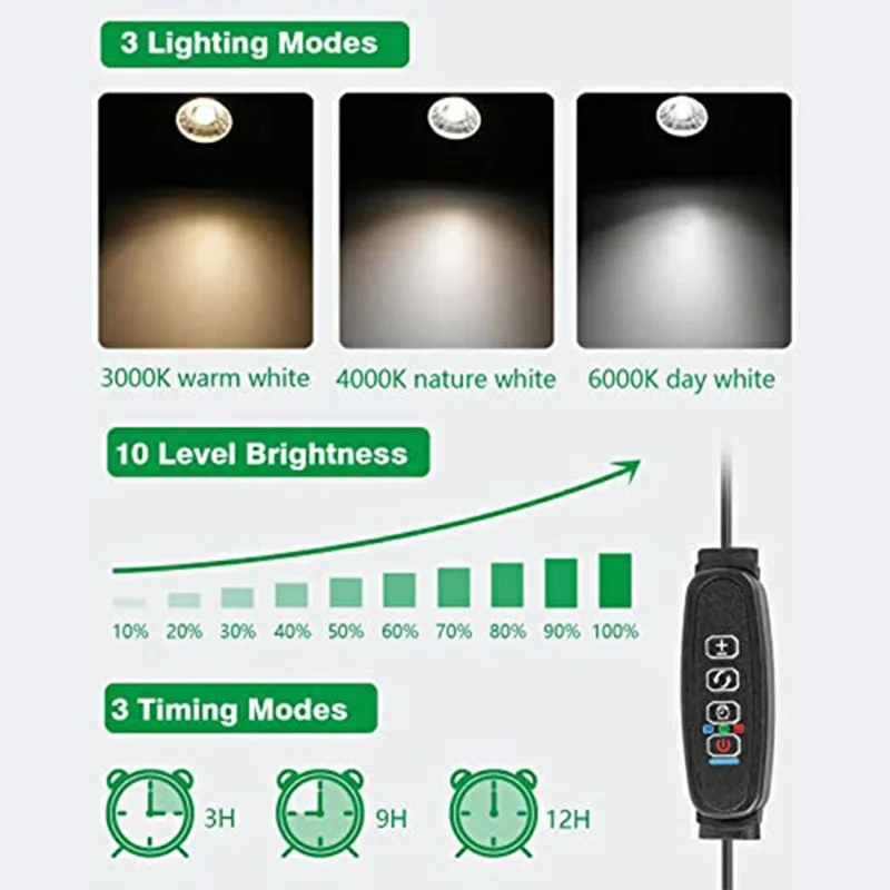 USB Powered 5W Ground Light Adjustable Color Temperatures Dimmable LED Spotlight with Timer for Outdoor Garden - EU Plug