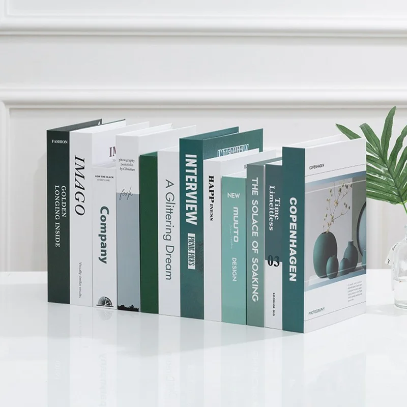 12Pcs Style A Decorative Faux Books Modern Minimalist Home Decor Prop Books for Staging / Display