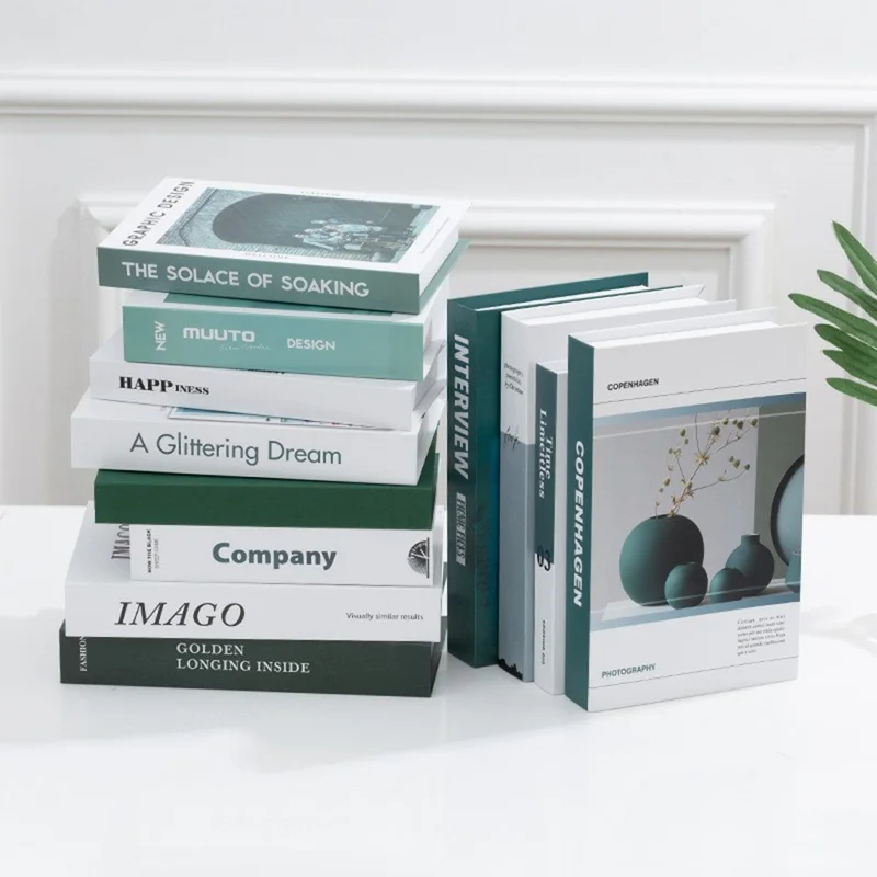12Pcs Style A Decorative Faux Books Modern Minimalist Home Decor Prop Books for Staging / Display