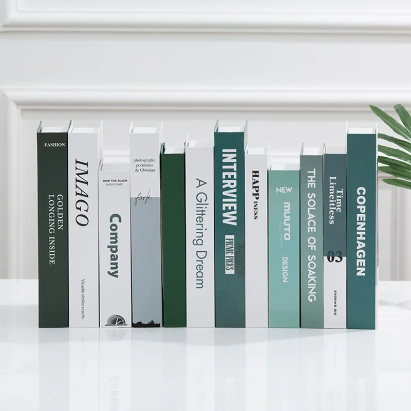 12Pcs Style A Decorative Faux Books Modern Minimalist Home Decor Prop Books for Staging / Display