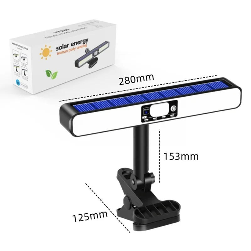 Lampe solaire magnétique à détecteur de mouvement pour jardin, clôture et allée - Lumière blanche TX280 Clip On