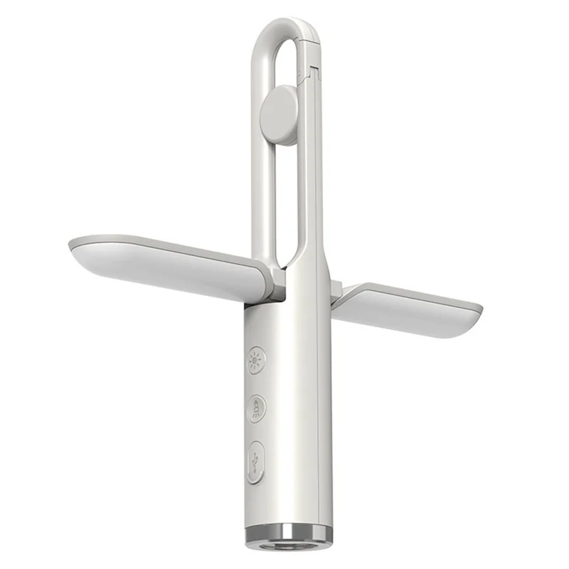 DH01 1200mAh USB Rechargeable Camping Lamp Foldable Flashlight with 3-Level Light Control for Indoor Outdoor - Apricot