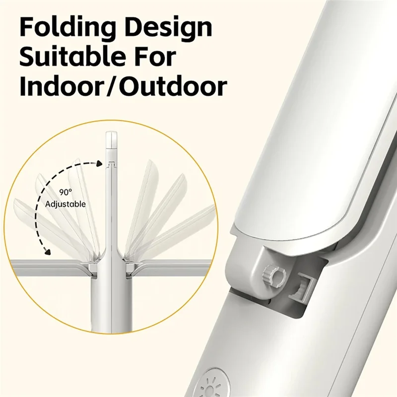 DH01 1200mAh USB Rechargeable Camping Lamp Foldable Flashlight with 3-Level Light Control for Indoor Outdoor - Apricot