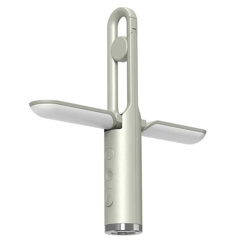 Lámpara de camping recargable por USB DH01 de 1200 mAh, linterna plegable con control de iluminación de 3 niveles para interiores y exteriores - Verde claro