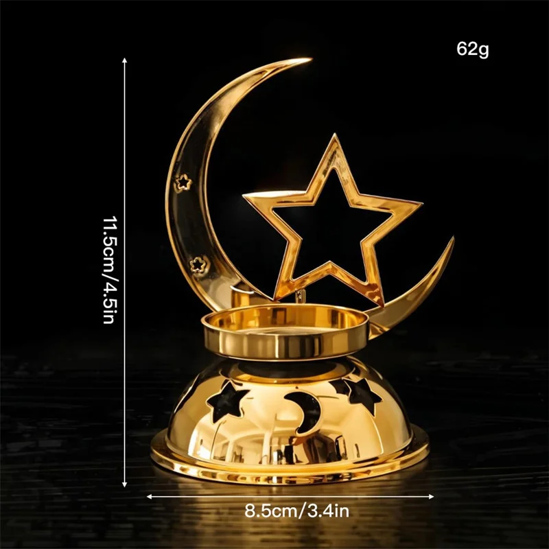 European Style Iron Candle Holder Dining Table Candlestick Creative Electroplated Wedding Decor Ornament - Single Star