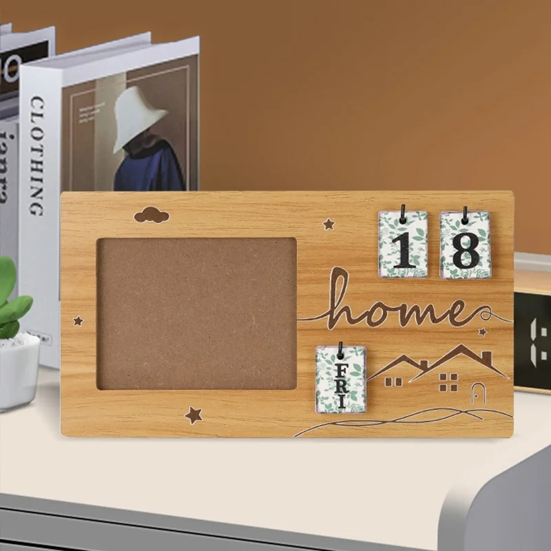 Ultrasound Photo Frame For Baby Milestone Countdown Wooden Picture Display Newborn Birth Keepsake Desk Decor - HOME house