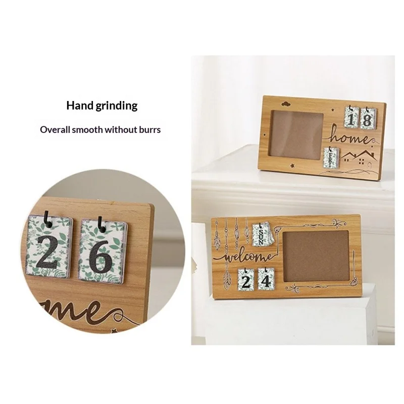 Ultrasound Photo Frame For Baby Milestone Countdown Wooden Picture Display Newborn Birth Keepsake Desk Decor - HOME house