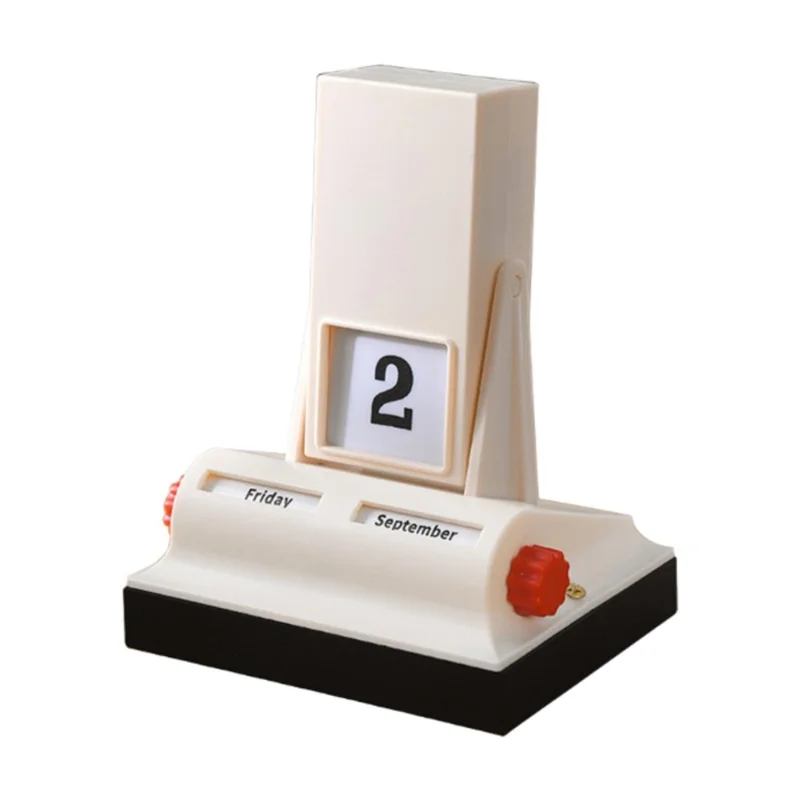 Retro Flip Perpetual Calendar Creative Plastic Minimalist Date Display Desktop  Decoration